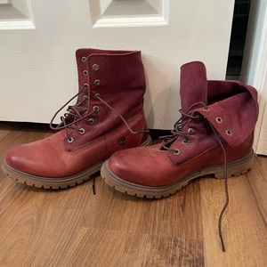 Burgundy Timberland Boots